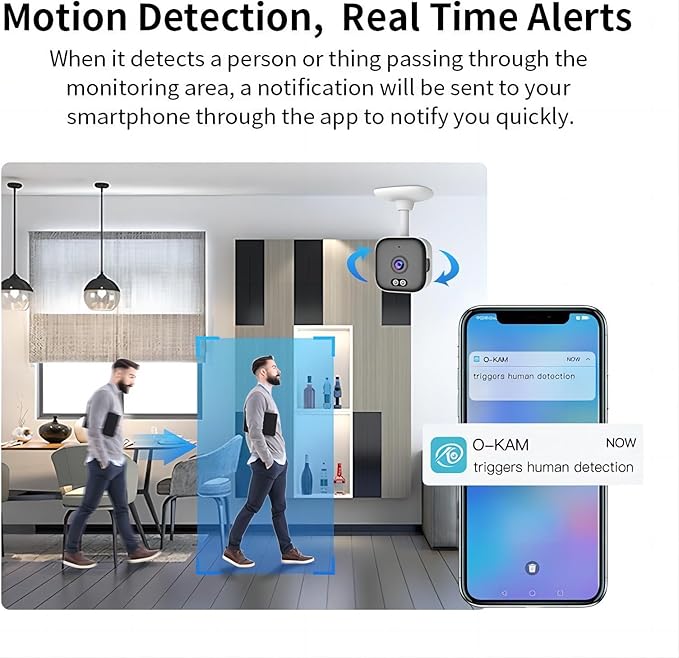 EVERSECU 5Ghz Wired WiFi Camera 2K, Indoor Home Security Cameras for Baby/Elder/Dog/Pet Camera with Phone app,24/7 SD Card Storage, Compatible with Alexa, Supports RTSP&ONVIF(4pack)
