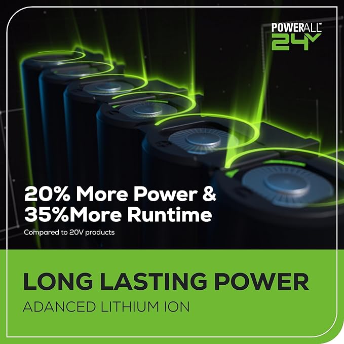 Greenworks 24V Cordless Brushless 800in-Ibs Drill & 2650 in-ibs Impact Driver Combo Kit with 4.0Ah Battery and Charger