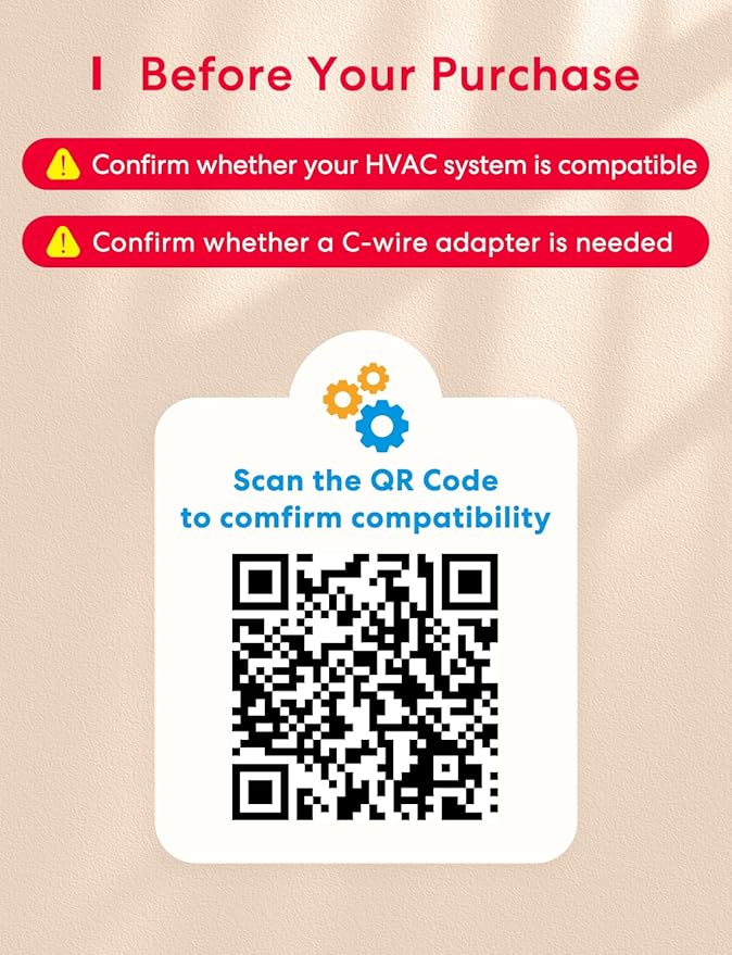 meross Smart Thermostat for Home, WiFi Thermostat Works with Matter, Alexa, Apple Home, Google Assistant, App & Voice Control, 7x24h Scheduling, Energy Saving, C-Wire Required