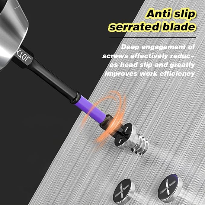 14PCS High Magnetic Screwdriver Drill Bit Set, Anti Slip Magnetic Electric Screwdriver Set for Impact Driver, Upgrade Strong Magnetic Durability Screwdriver Drill Bit Set for Home, Garden, Outdoors