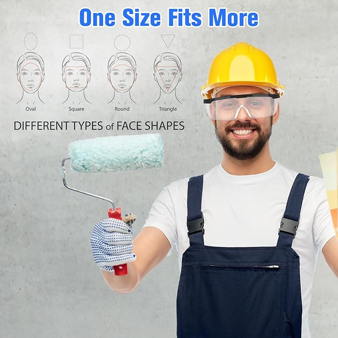 64 Pairs Safety Goggles Bulk Lab Goggles for Science Class over Glasses Eye Protection Glasses for Men Women Kids(Blue, Black)