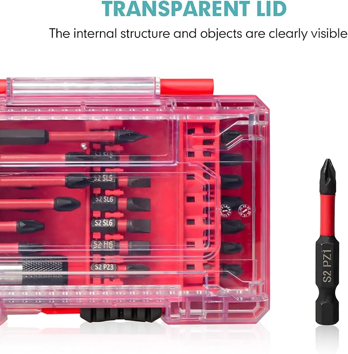 35Pcs Screwdriver Bits Set S2 Steel Screwdriver Impact Kit With a Storage Case, Used for Power Screwdrivers and Electric Drill Drivers