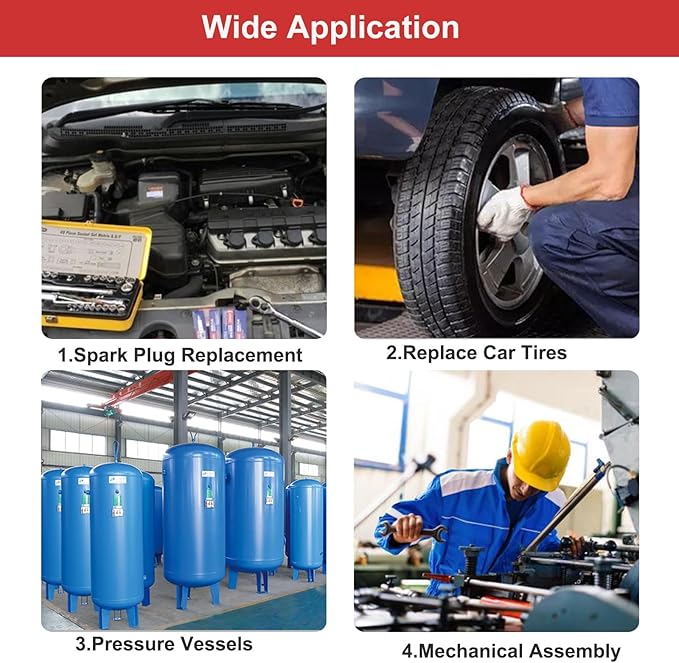 3/8-Inch Drive Click Torque Wrench,Dual-Direction Adjustable,72-Tooth Dual Range Scales-5-50Ft-Lb/6.8-68Nm,Quick Release Ratchets
