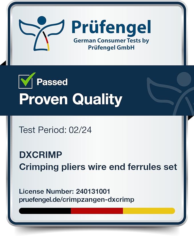 Ferrule Crimping Tool Kit, Hexagon Ferrule Crimper,Ratchet Pliers for (AWG 24-10) with 16 Types Insulated and Non-Insulated Ferrules, Wire Ferrules Kit, Crimping Pliers set,Hex Crimper