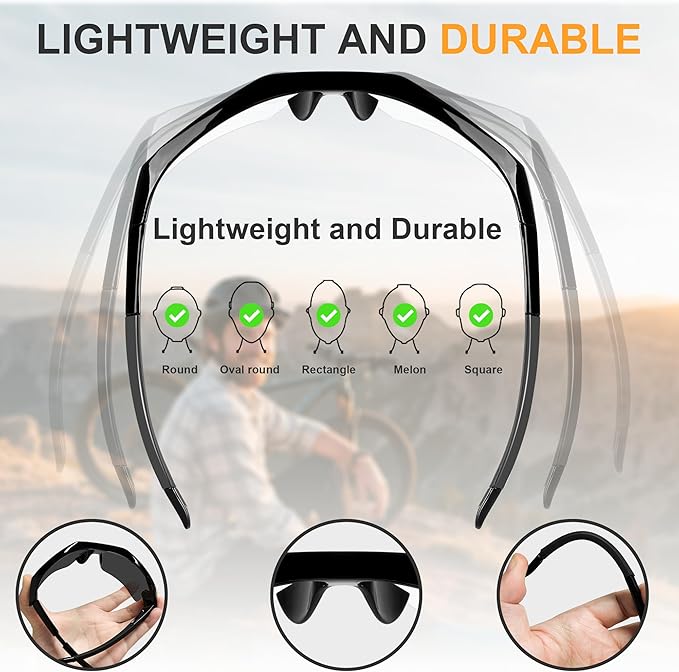 Safety Glasses Goggles for Men, Anti Scratch ANSI z87+ Compliant UV Protection Protective Eyewear Rubber Non-slip Leg