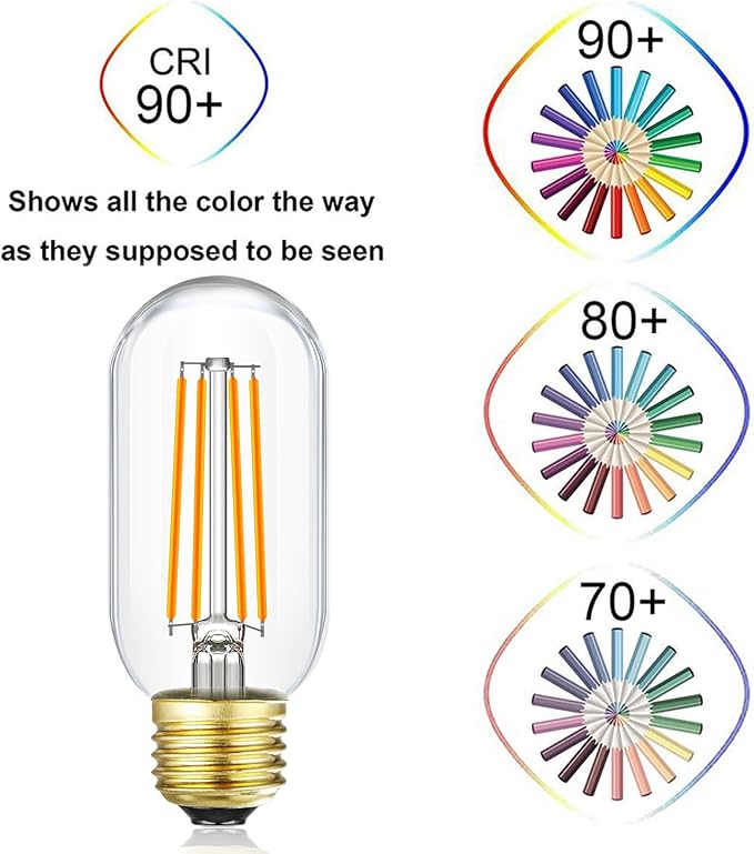 Leools E26 LED Bulb 8W Equivalent e26 led Bulb 75 Watt Dimmable E26 Edison Bulb AC120V 750lm Tubular T14 LED Bulb for Pendant, Sputnik,Vanity,Chandeliers Pack of 6 (8w=75w 3000k Soft White)