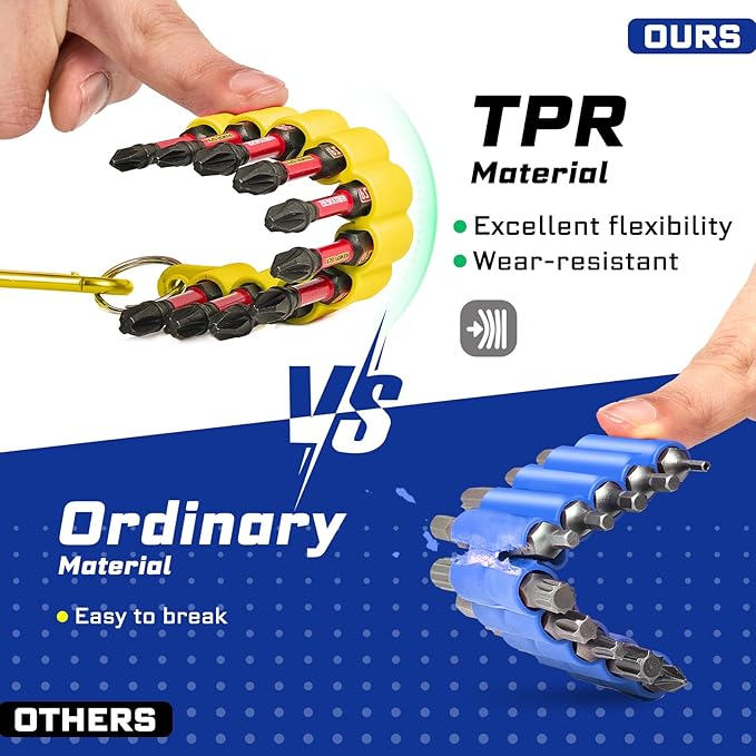 Impact Torx Screwdriver Bits Set, 20 Pieces 2”Security T7-T40 Magnetic S2 Steel Multi Star Driver Bits with Soft Hanging Strips