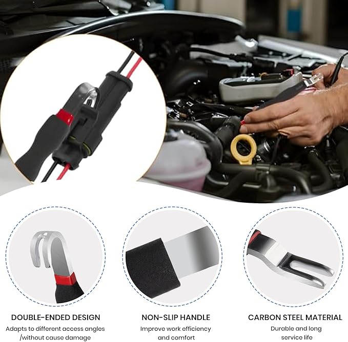 5 PCS Electrical Disconnect Pliers Connector for Cars,8in Multi-Use Tool Kit to Remove Automotive Connectors,Sensors,Terminal,Electrical Pin,Panel Clip Pliers,Safety Wire Plier,Fuel Line Clips