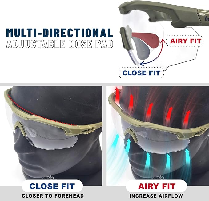 Eye Protection Anti Fog Sport Safety Glasses for Women Men Running Cycling Riding Pickleball Range S54