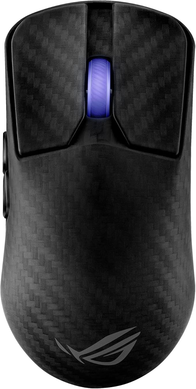 ASUS ROG Harpe Ace Extreme Wireless Esports Gaming Mouse – Carbon Fiber Build, 47g Lightweight, Tri-Mode Connectivity, 42K DPI, up to 70Hr Battery, Glass Skates, Pro-Approved, PC/Mac Support - Black
