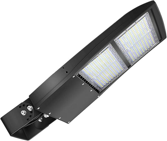 OSTEK LED Parking Lot Lights 200W LED Shoebox Street Pole Lighting, Waterproof 28000LM Outdoor Commercial Area Road Lighting 5000K 100-277V DLC UL