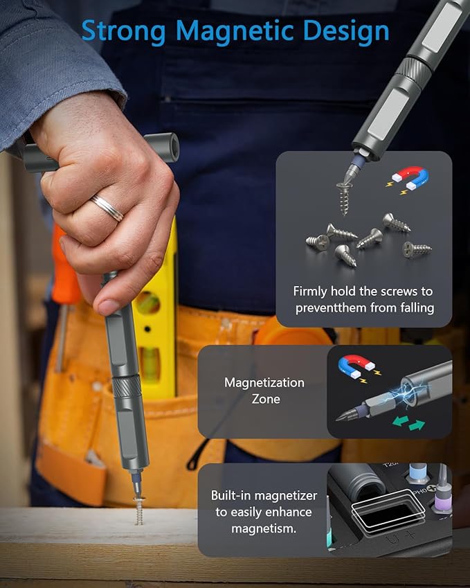 AMIR 42 in 1 Magnetic Screwdriver Set, Handle Ratchet Screwdriver Set Magnetic with 40 PCS Bits, Precision Repair Tool Kit for Tools Home Improvement Computer Bicycle