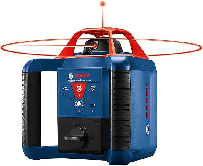 BOSCH GRL900-20HVK REVOLVE Self-Leveling Horizontal/Vertical Rotary Laser Kit, Includes Tripod, Grade Rod, Receiver, 2 D Batteries, Carrying Case, & Accessories