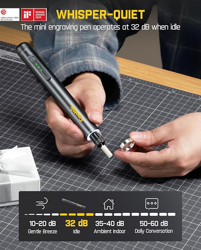 Fanttik F2 Master Mini Cordless Rotary Tool Kit, NeoPulse Motor, 5 Variable Speed, 25000 RPM, Revostor Hub, 35 Accessories, for 3D Printer Sanding, Polishing, Drilling, Carving, DIY Crafts