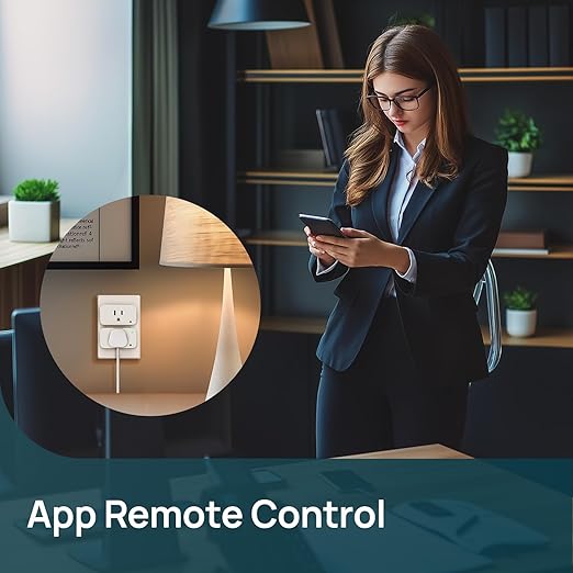 Linkind Matter Smart Plug with LED Night Light, Work with Alexa, Apple Home, Google, Smart Outlet 15A/1800W, Dusk to Dawn, Plug in Wall, Timer&Schedule, ETL&FCC Certified, 2.4GHz Wi-Fi Only, 4 Pack