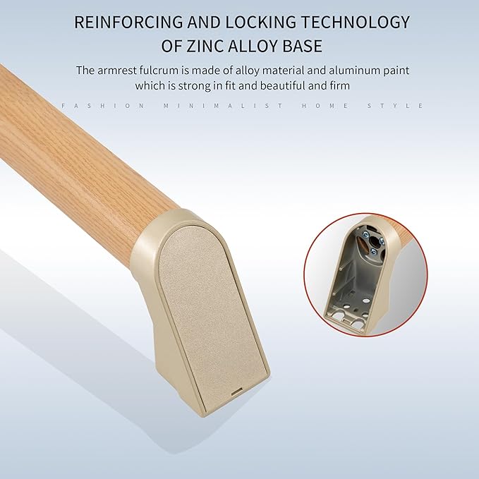 2 FT Handrails for Indoor Stairs,Railings，Outdoor Stairs Handrail，Modern Aluminum Handrail Set, Wall Mounted，Wall Return Bracket More Safety, Rust Free. (Cherry Wood Grain, 2 FT)