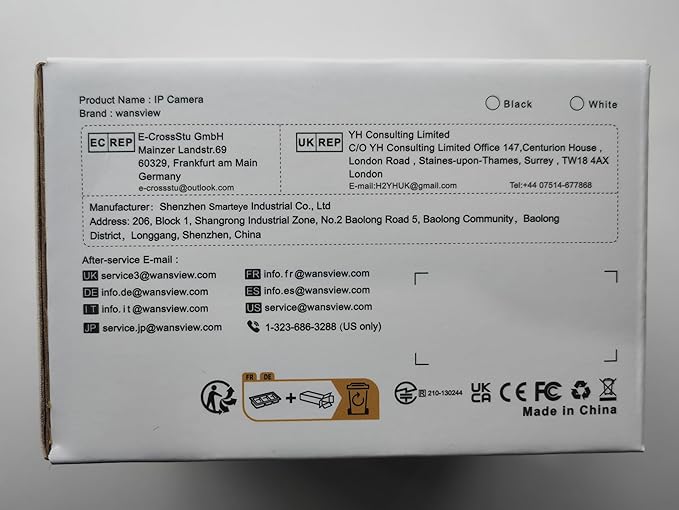 wansview Security Camera, IP Camera, WiFi Home Indoor Camera for Baby/Pet/Nanny, 2 Way Audio Night Vision, Compatible with Alexa, with TF Card Slot and Cloud, Q5 (Black, 5MP)