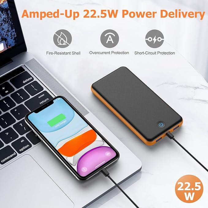 Portable Charger Power Bank 26800mAh, QC3.0 USB C PD Fast Phone Charging with Intelligent Controlling IC, 3 Out & 2 Input External Cell Phone Battery Pack Compatible with iPhone,Android etc