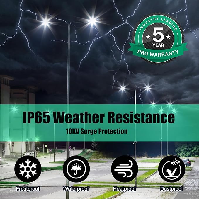 BBESTLED 480V 400W LED Parking lot Light with Dusk to Dawn Photocell, Slip Fit Mount 56000LM IP65 5000K 277-480VAC Input, 400 Watt LED Flood Light, Parking LED Lights Commercial Pole Street Outdoor