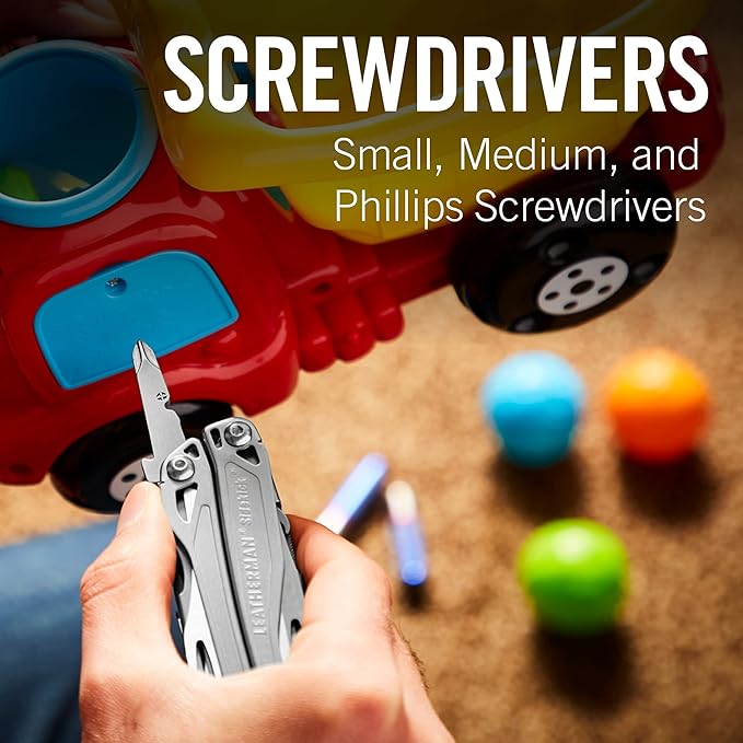 LEATHERMAN, Sidekick Pocket Size Multitool with Spring-Action Pliers and Saw, Stainless Steel with Nylon Sheath