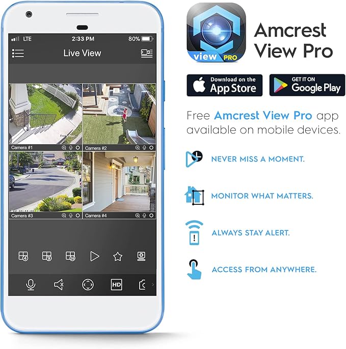 Amcrest 4K AI Bullet IP PoE Camera, 4K@30fps, 164ft Night Color Vision, Security IP Camera Outdoor, Face Detection, Human & Vehicle Detection, Built-in Siren Alarm, Built in Mic IP8M-TB2886EW-AI