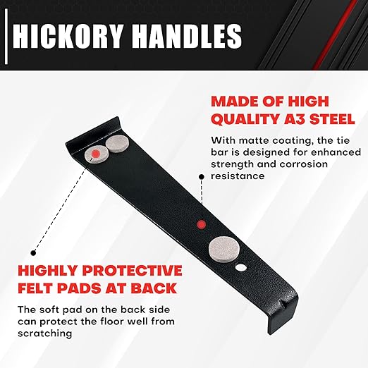 C&T 12.2In Pull bar for Vinyl Plank Flooring, Heavy Duty Laminate Wood Flooring Installation Set, Black