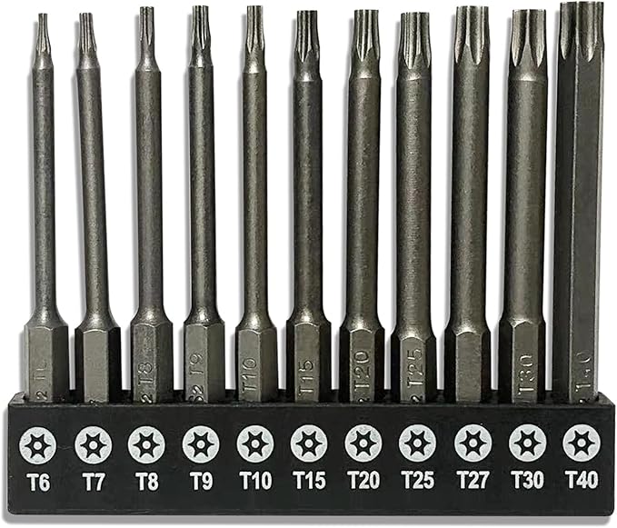 aiyun 11-Piece Shark Vacuum Screwdriver Security Bit Set, S2 Steel Magnetic Security Screwdriver Set 3 Inch Star Driver Bit Set Screwdriver for Shark Vacuum T6-T40 (75mm Length)