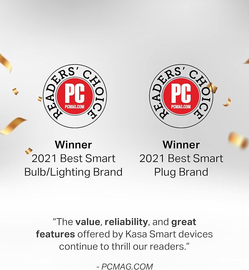 Kasa Smart Light Bulbs that works with Alexa and Google Home, Dimmable Smart LED Bulb, A19, 9W, 800Lumens, Soft White(2700K), CRI≥90, WiFi 2.4Ghz only, No Hub Required, 4 Count (Pack of 1)(KL110P4)
