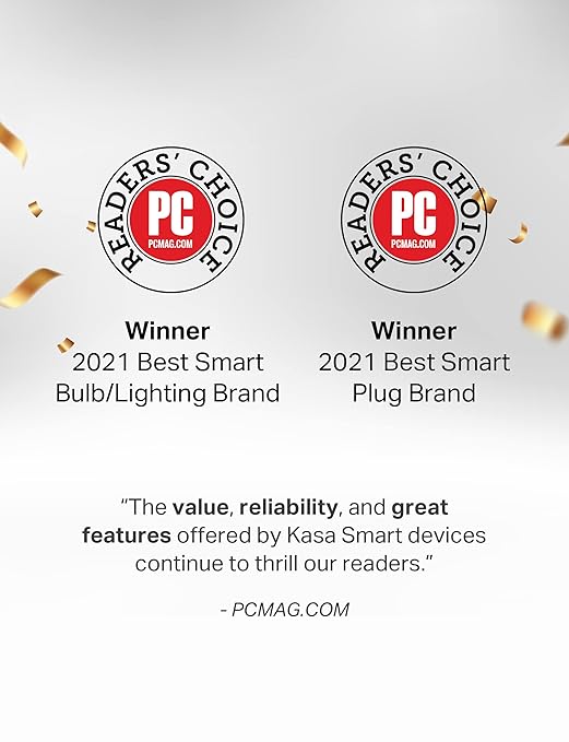 Kasa Smart Plug HS103P2, Smart Home Wi-Fi Outlet Works with Alexa, Echo, Google Home & IFTTT, No Hub Required, Remote Control,15 Amp,UL Certified, (Pack of 2) White