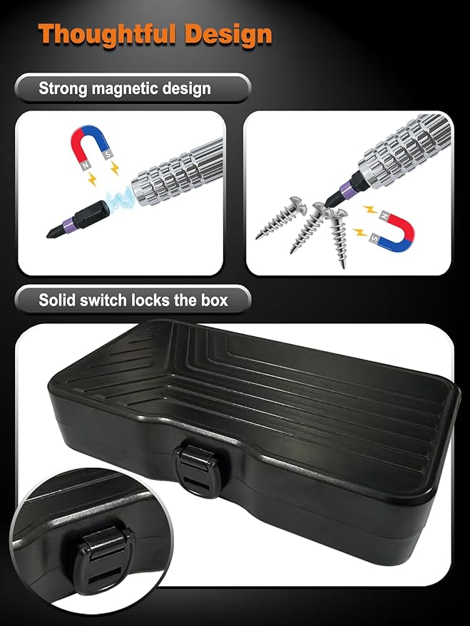 40 in 1 Magnetic Screwdriver Set with Multi Drive Bits, DIY Ratchet Screwdriver Set with Detachable Ratchet Handle, Portable Compact Repair Tool Kit for Electrical and Furniture Assembly