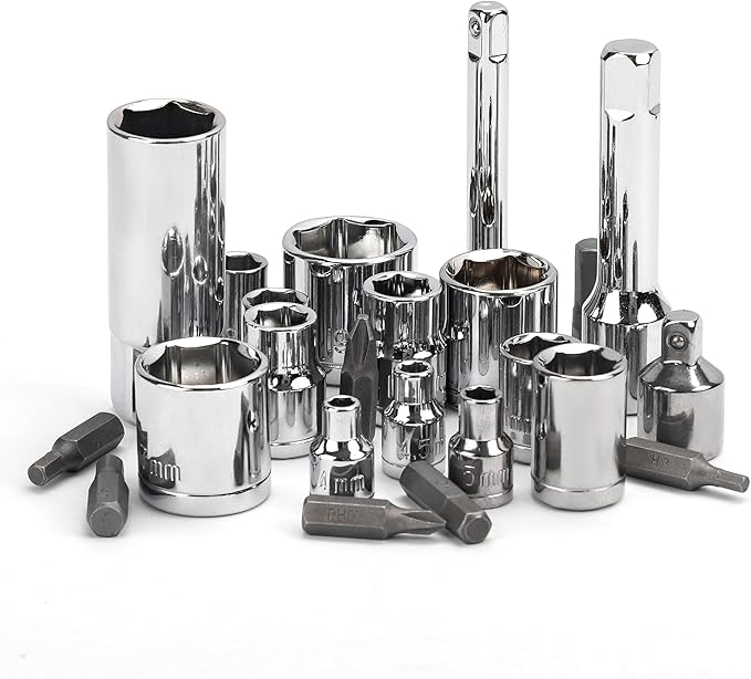 168-Piece Socket Wrench Auto Repair Tool Combination Package Mixed Tool Set Hand Tool Kit with Plastic Toolbox Storage Case