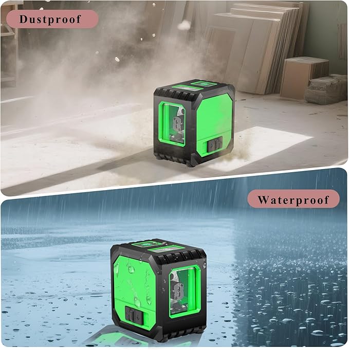 Laser level with tripod home improvement picture hanging tool,Green Cross Line Self-Leveling Floor Tile Wall Home Renovation, Battery Included,150 Ft,laserpower<1mW, Class 2 Laser output