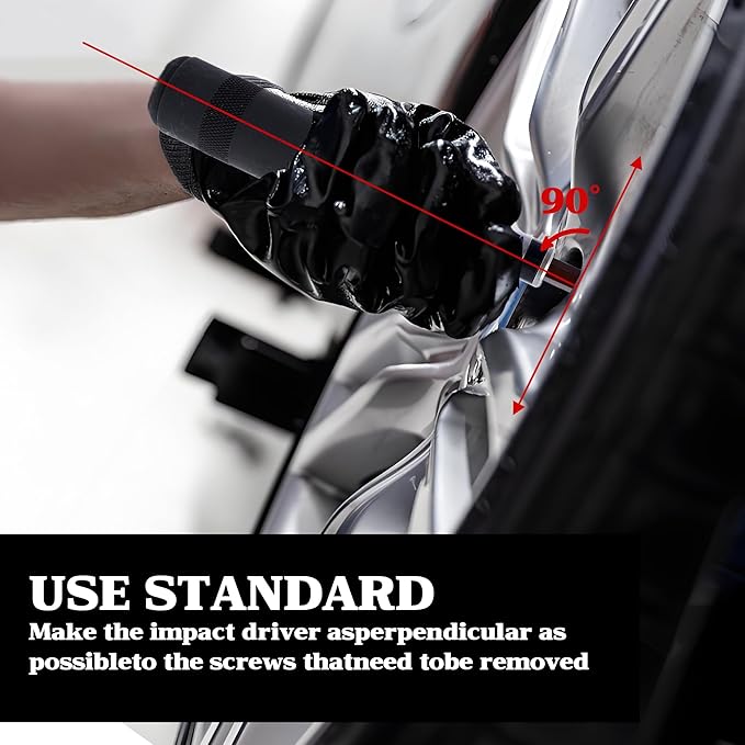 3/8" Manual Hand Impact Driver Set Extractor-12 PCS Impact Screwdriver S2 Steel Much More Durable Disengage Rusted Fasteners or Frozen Bolts Manual Reversible Impact Driver Set