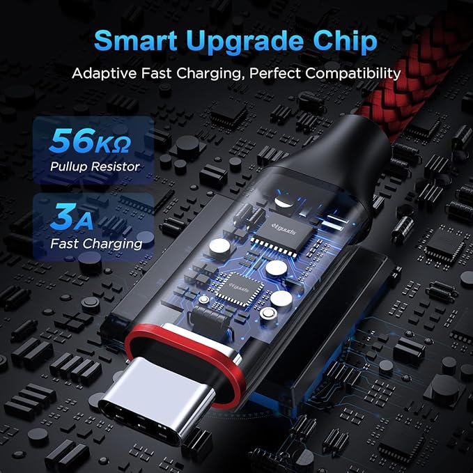 etguuds USB to USB C Cable 1ft, 2-Pack Short USB A to Type C Charger Cord Fast Charging for Samsung Galaxy A15 A25 A35 A55 A54, S24 S23 S22 S21 S20 S10 S10E, Note 20 10, Moto G, for iPhone 16 15