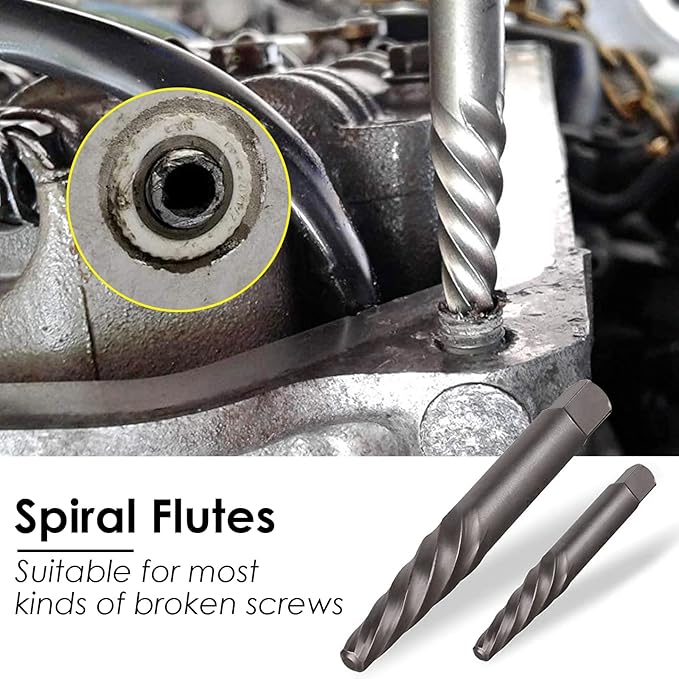 Topec 55-Piece Screw Extractor & Broken Bolt Extractors, Multi-Spline Extractors, and Drill Bits for Removing Damaged, Frozen, Rusted, Rounded-Off Bolts & Screws