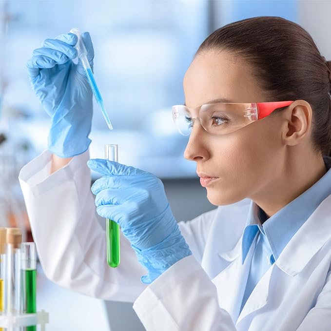 Weewooday 48 Pcs Safety Glasses One Size Safety Eyewear Eye Protection Goggles with Clear Protective Lens for Work Lab