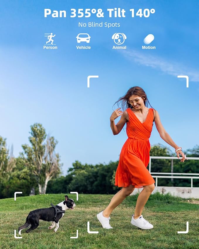 Solar Security Cameras Wireless Outdoor, 4MP FHD Battery Powered Home Security Camera System with 10" Monitor, 4-Cam kit, 360° View, Full Color Night Vision, Motion Detection, Work with Alexa