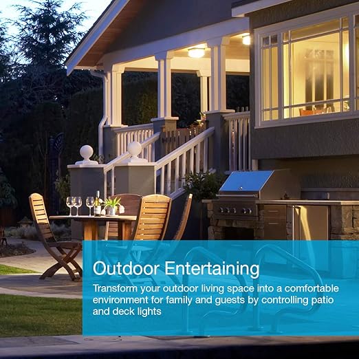 Lutron Caseta Deluxe Smart Light Switch Kit w/ Wall Plate and Smart Hub, Compatible w/ Alexa, Apple Home, Google Home, Single-Pole/3 Way, 5 Amp, P-BDG-PKG2WS-WH