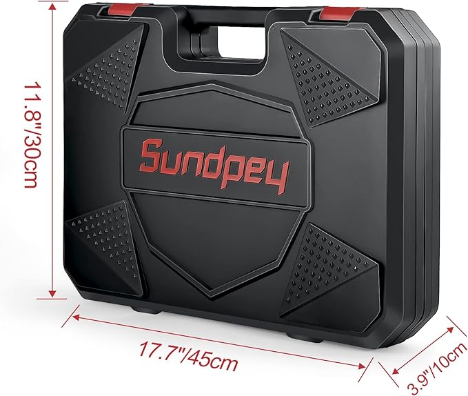 Sundpey Home Tool Kit 257-PCs - Household Basic Repair Tool Set for Men Women - General Hand Mechanic's Tool Set & Screwdriver Set & Wrench Set & Socket & Portable Tool Box Storage Case for Apartment