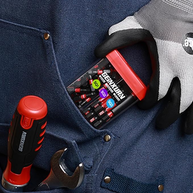 Impact Square Screwdriver Bits Set,43 Pcs Magnetic (SQ1/SQ2/SQ3) S2 Steel Multi Driver Bits Tips with Storage Colorful Box