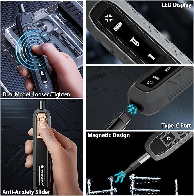 180 in 1 Electric Screwdriver Set, Power Screwdriver, Precision Screwdriver Set, 3 Torque Modes with 162 Magnetic Precision Bits, Screwdriver it for Phone Camera Computer Watch Laptop Drones