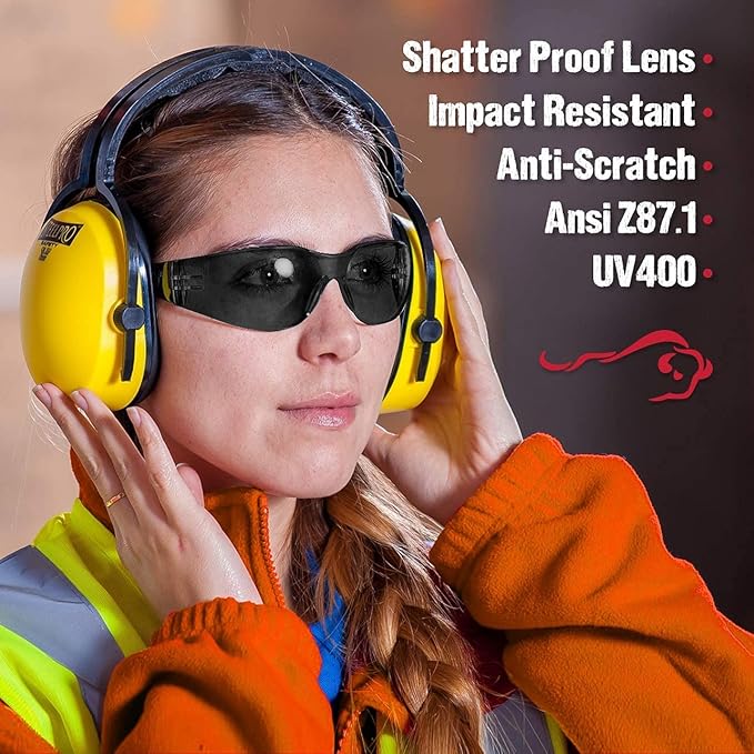 BISON LIFE Keystone Color Lens Safety Glasses | Anti Scratch | Impact Resistance | ANSI Z87.1 Standard | UV 400 Protection