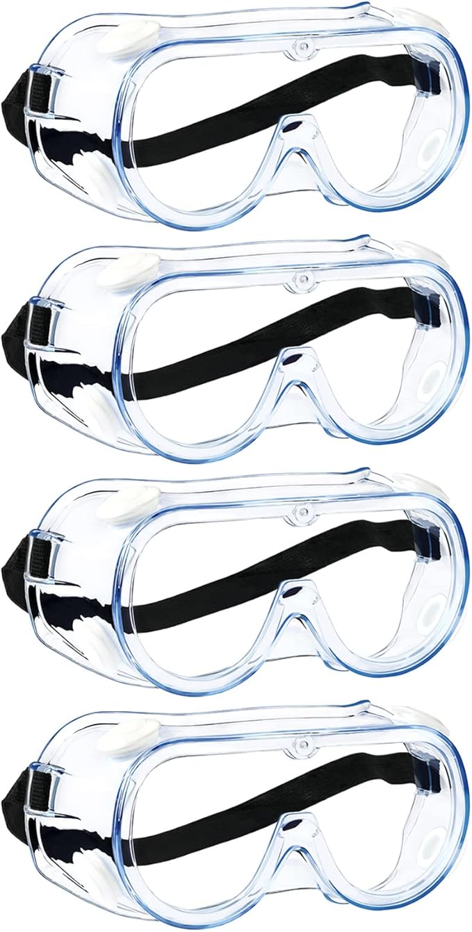 MELASA Safety Goggles ANSI Z87.1, Anti-Fog Protective Lab Goggles, Eye Protection Goggles