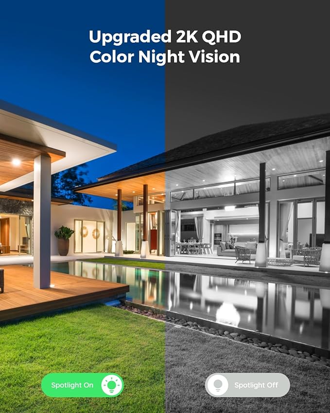 REOLINK Wireless Outdoor Security Camera Lumus 2K, Upgraded 4MP Spotlight Color Night Vision, 2.4/5GHz Dual-Band WiFi Plug in Camera, Smart Person/Vehicle/Animal Detection, Two-Way Talk, Local Storage