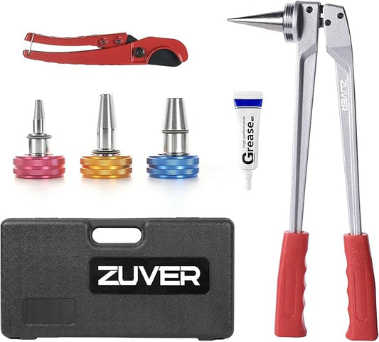 Pipe Expander for PEX Pipe, ASTM F1960 Compliant - Featuring 1/2”, 3/4”, 1” Expander Heads and Cutting Plier ProPEX Expansion Tool Kit