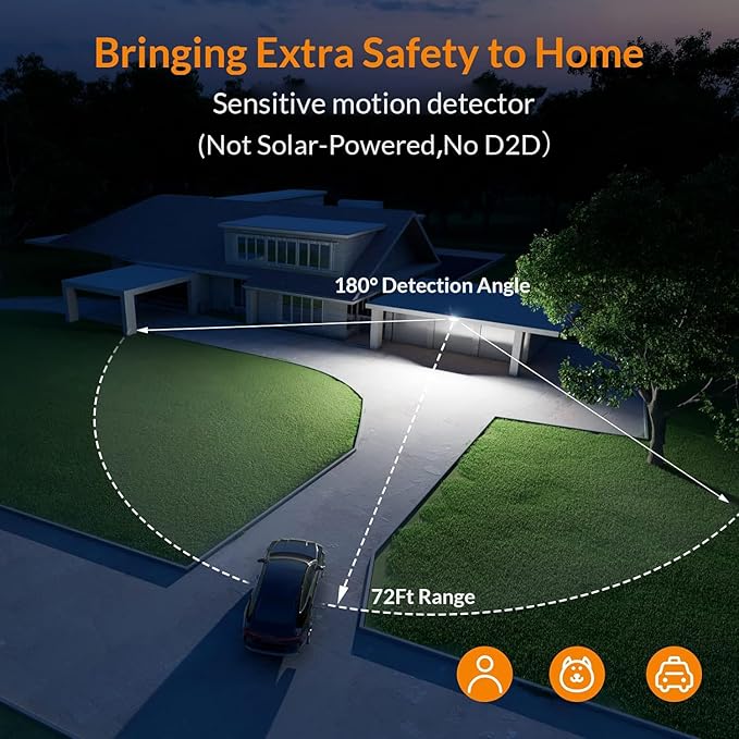 LEPOWER LED Motion Sensor Security Lights, 3 Head Motion Detected, 38W, 4200LM, Waterproof IP65, 5500K, Full Metal for Outdoor, Garage, Porch, Yard (Black)