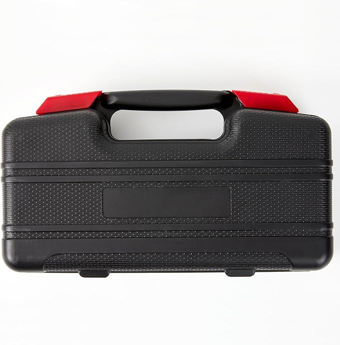 39 Piece Tool Set General Household Hand Kit With Storage Case Basics Tools for Home, Garage, Office and College Dormitory Use (Red)