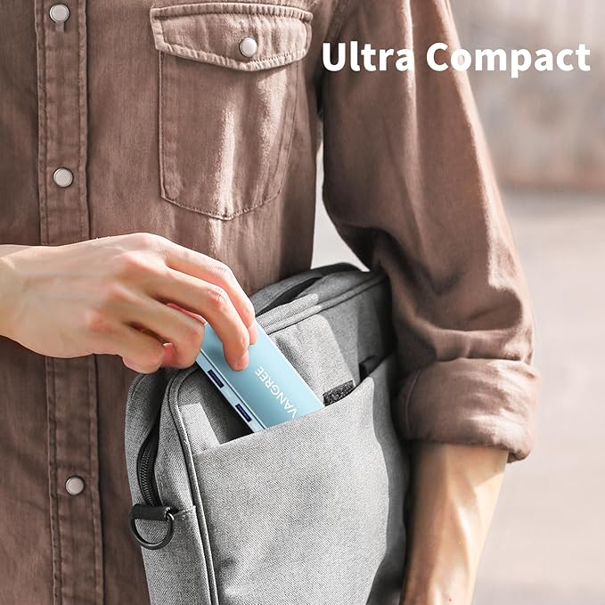 USB C Hub 8 in 1 Multiport Adapter, 3 USB 3.2 Gen 2 Ports with 10Gbps, 3 USB-A 3.0 5Gbps, 4K@60Hz HDMI, 100W PD, USBC Splitter for MacBook Pro, iPad Pro, Mac mini and More(Not Support USB-C Monitor)