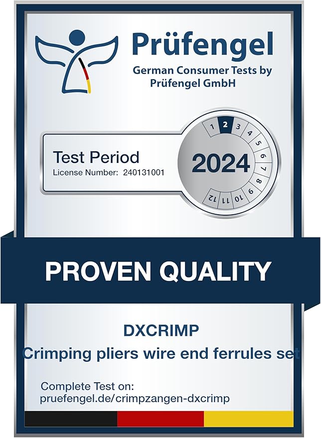 Ferrule Crimping Tool Kit, Hexagon Ferrule Crimper,Ratchet Pliers for (AWG 24-10) with 16 Types Insulated and Non-Insulated Ferrules, Wire Ferrules Kit, Crimping Pliers set,Hex Crimper