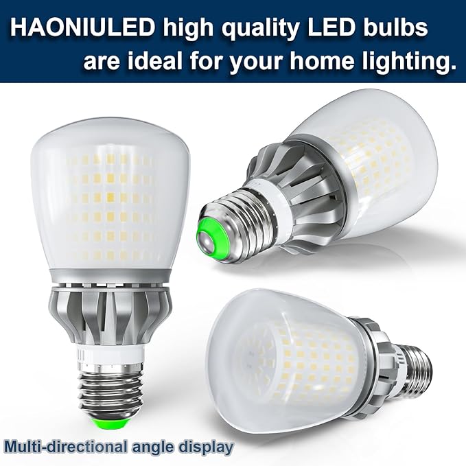 LED Light Bulb, A19 250W Equivalent, Efficient 27W, 3670 Lumens, Warm White 3000K, Non-Dimmable, Pack of 1